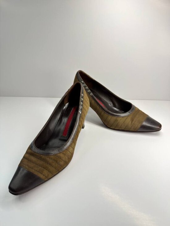 Rangoni Shoes - Valentina Rangoni Suede & Leather Heels – Women’s US 5.5B – Made in Italy